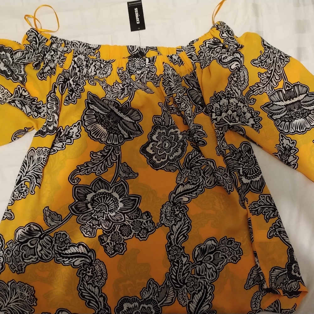 Express floral off the shoulder blouse